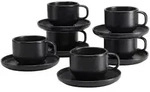 Creatable Tassenset Uno Schwarz, Schwarz, Keramik, 12-teilig, Kaffee & Tee,...