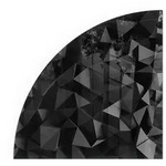 Tulup Glasplatte, Schwarz, Glas, Formgebogen, 100x100x0.4 cm, Kleinm&ouml;bel,...