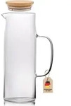 Intirilife Karaffe, Transparent, Glas, 1.6 L, abnehmbarer Deckel, Kaffee & Tee,