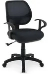 Idimex Schreibtischstuhl, Schwarz, Textil, Mode, 58x97x58 cm, Arbeitszimmer,