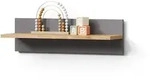 Livinity&reg; Wandregal, Grau, Eiche Artisan, Holzwerkstoff, 1 F&auml;cher, Rechteckig,