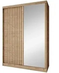 Beautysofa Schwebet&uuml;renschrank, Eiche Artisan, Holzwerkstoff, 160x205x60 cm,