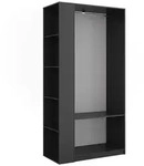 Vicco Kleiderschrank, Anthrazit, Holzwerkstoff, Rechteckig, 80x200x50 cm,