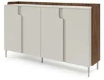 Beautysofa Kommode, Nussbaum, Holzwerkstoff, 183x110x42 cm, Wohnzimmer,...