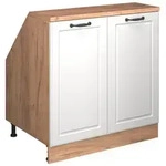 Vicco Dachschr&auml;genschrank, Wei&szlig;, Honigeiche, Holzwerkstoff, 1 F&auml;cher,...