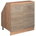 Vicco Dachschr&auml;genschrank, Sonoma Eiche, Honigeiche, Holzwerkstoff, 1 F&auml;cher,