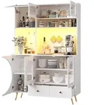 Stilvora Highboard, Wei&szlig;, Metall, 3 F&auml;cher, 2 Schubladen,...