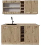 Vicco Singlek&uuml;che, Eiche Artisan, Honigeiche, Holzwerkstoff,