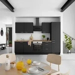 Nobilia K&uuml;chenleerblock Touch, Schwarz, Eiche, Holzwerkstoff, 3 Schublade(n)