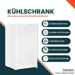 homeX K&uuml;hlschrank, Wei&szlig;, Metall, Kunststoff, Glas, 1 St&uuml;ck Schubladen,