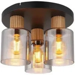 Globo Lighting Deckenleuchte, Orange, Holz, F, 30x21x30 cm, Lampen & Leuchten, LED
