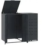 Deluke M&uuml;lltonnenbox, Anthrazit, Metall, 138x117x79 cm, Aufbewahrung &...