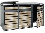 Proregal M&uuml;lltonnenbox, Gold, Metall, 200x117x80 cm, Aufbewahrung &...