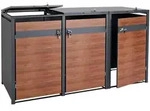Proregal M&uuml;lltonnenbox, Kirschbaum, Metall, 200x117x80 cm, Aufbewahrung &