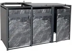 Proregal M&uuml;lltonnenbox, Creme, Metall, 200x117x80 cm, Aufbewahrung &...