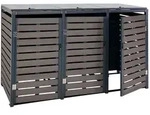 Proregal M&uuml;lltonnenbox, Anthrazit, Metall, 205x119x84 cm, Aufbewahrung &