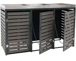 Proregal M&uuml;lltonnenbox, Anthrazit, Metall, 200x124x84 cm, Aufbewahrung &