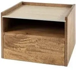Kawola Nachttisch, Zwetschgeholz, Holz, Echtholz,Mangoholz, 1 Schubladen,...