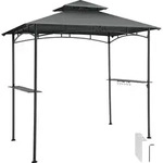 tectake Grillpavillon, Anthrazit, Kunststoff, Rechteckig, 150x250x240 cm,...