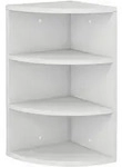 Vicco Eckregal, Wei&szlig;, Holzwerkstoff, 4 F&auml;cher, Formgebogen, 30x60x30 cm,