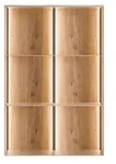 Lookway Metallregal, Eiche Artisan, Kaschmir, Holzwerkstoff, 66x99x20 cm,...