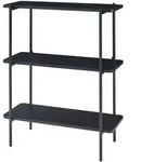 [en.casa] Standregal, Schwarz, Metall, Holzwerkstoff, 80x100x34 cm, Wohnzimmer,