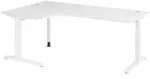 b&uuml;m&ouml; Schreibtisch, Wei&szlig;, Wei&szlig;, Holzwerkstoff, Nachbildung, Rechteckig, 200x74x120