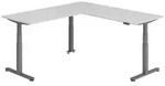 b&uuml;m&ouml; Eckschreibtisch, Grau, Graphit, Holzwerkstoff, Nachbildung, Rechteckig,