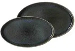 Ritzenhoff Breker Servierplattenset, Grau, Keramik, Oval, 2x2x2 cm, Tischkultur &