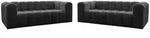 Fun M&ouml;bel Sofaset, Anthrazit, Textil, 230x75x106 cm, Wohnzimmer, Sofas &...