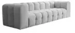 Fun M&ouml;bel Sofa, Hellgrau, Textil, 250x75x106 cm, Wohnzimmer, Sofas & Couches,...