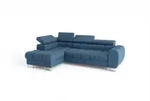 Fun M&ouml;bel Ecksofa, Blau, Textil, Ottomane links, 260x170 cm, Wohnzimmer, Sofas &