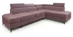 Masseno Ecksofa, Lila, Textil, 5-Sitzer, L-Form, 268x195 cm, Wohnzimmer, Sofas &