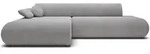Selsey Ecksofa, Grau, Kunststoff, 4-Sitzer, Ottomane links,L-Form, 286x173.5 cm,