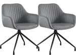 CLP Armlehnenstuhl, Dunkelgrau, Metall, 58x81x58 cm, Esszimmer, St&uuml;hle,