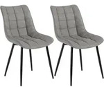 Woltu Esszimmerstuhl, Grau, Metall, 46.5x85.5x46 cm, Esszimmer, St&uuml;hle,