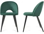 [en.casa] Esszimmerstuhl-Set, Dunkelgr&uuml;n, Metall, 50x77x55 cm, Esszimmer, St&uuml;hle,