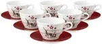 Seltmann Weiden Milchkaffeetassen, Wei&szlig;, Braun, Keramik, 0.37 L, Rund, Kaffee & Tee,