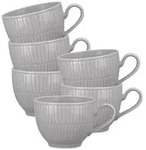 Seltmann Weiden Kaffeetassen, Grau, Keramik, 0.25 L, Rund, Kaffee & Tee, Tassen,