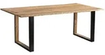 SAM Brisbane, Beige, Metall, Echtholz,Akazie, Quadratisch, 260x77x100 cm,...