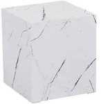 [en.casa] Beistelltisch, Wei&szlig;, Holzwerkstoff, Marmor Optik, Quadratisch, 40x45x40