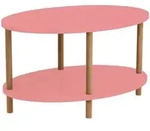 [en.casa] Couchtich, Pink, Buchenholz, Buche, Oval,Oval, 44x43x70 cm,...