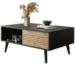 Lookway Couchtisch, Schwarz, Eiche, Holzwerkstoff, 104x46x68 cm, Wohnzimmer,