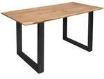 SAM Esstisch, Beige, Metall, Echtholz,Akazie, Rechteckig,Rechteckig, U-Form,
