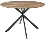 Homcom Runder, Dunkelbraun, Metall, 120x75x120 cm, Esszimmer, Tische, Esstische