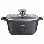 Kinghoff Topf, Schwarz, Glas, Kochen, T&ouml;pfe, Schmort&ouml;pfe