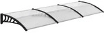 Outsunny Pultvordach,, Schwarz, Kunststoff, 96x27x303 cm, Sonnen- & Sichtschutz,