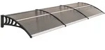 Outsunny Pultvordach, Schwarz, Kunststoff, 96x27x303 cm, Sonnen- & Sichtschutz,