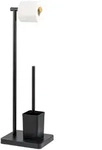 bremermann Stand-Wc-Garnitur,, Schwarz, Kunststoff, 23x70x18 cm, Badezimmer, WC