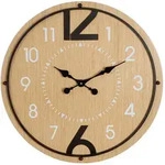Wanduhr Jonestown, Schwarz, Wei&szlig;, Hellbraun, Metall, Holzwerkstoff, 4 cm,